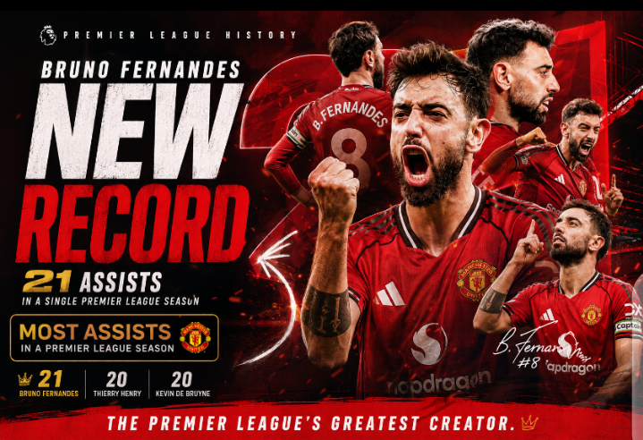 Bruno Fernandes Makes Premier League History With Record-Breaking Assist Masterclass