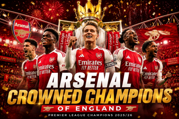 Arsenal Crowned Champions.